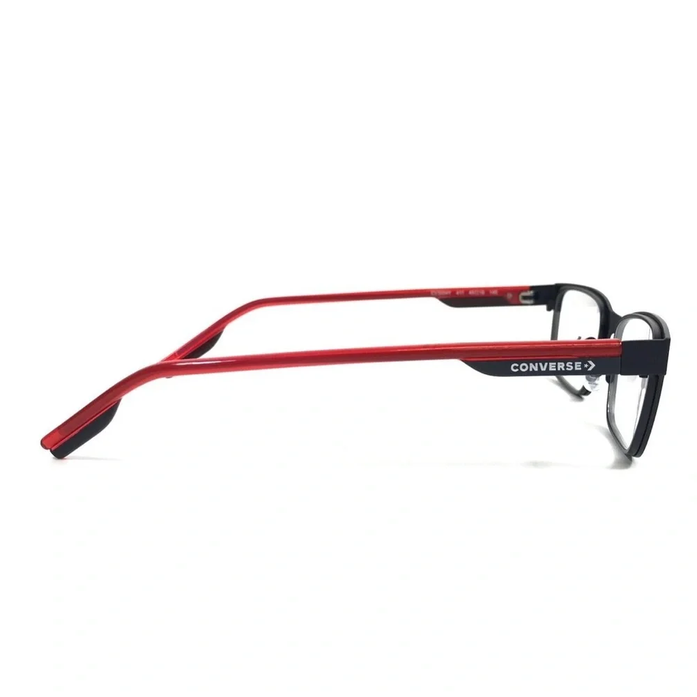 Converse Kids Eyeglasses Frames CV3004Y 411 Matte Black Red Full Rim 49-16-140